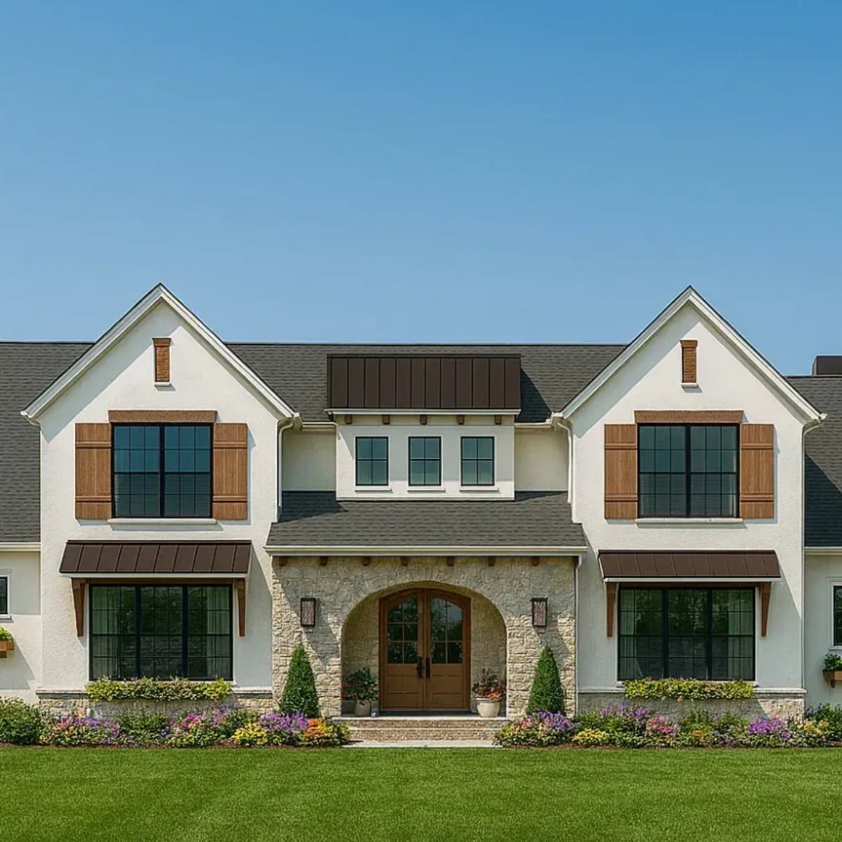 Burnt Oaks Custom Home — front exterior